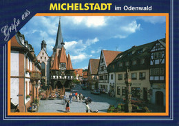 011441  Grüsse Aus Michelstadt Im Odenwald - Marktbrunnen Und Rathaus - Michelstadt