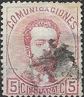 SPAIN 1872 King Amadeo - 5c - Pink AVU - Usados