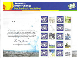 United Nations UNO UN Vereinte Nationen New York 2009 Summit On Climate Change Ver. 1 Mi.No.1161A MNH ** Neuf Unfolded - Hojas Y Bloques