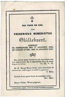 POPERINGE - Fredericus GHILLEBAERT - °1825 En +1847 - Devotieprenten