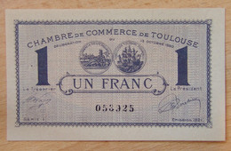 TOULOUSE ( 31 - Haute Garonne ) 1 Franc Chambre De Commerce Emission 1921 Série I - Chambre De Commerce