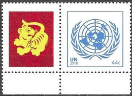 United Nations UNO UN Vereinte Nationen New York 2010 Chinese Lunar Calendar Year Of The Tiger Mi.No.1228 MNH ** - Ungebraucht
