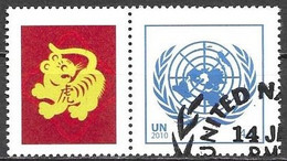 United Nations UNO UN Vereinte Nationen New York 2010 Chinese Lunar Calendar Year Of The Tiger Mi.No.1228 Used - Gebruikt