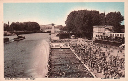 8001    BORAN  LA PLAGE      (scan Recto-verso) 60 Oise - Boran-sur-Oise