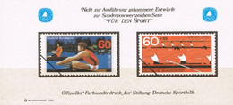 [C0905] Alemania 1981. HB Viñeta Pro Deporte (MNH) - Etiquettes 'Recommandé' & 'Valeur Déclarée'