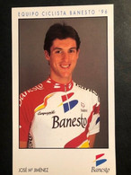 Jose Jimenez - Banesto - 1996 -  Carte / Card - Cyclists - Cyclisme - Ciclismo -wielrennen - Cyclisme