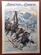 Copertina Domenica Corriere Nr. 7 Del 1915 WW1 Guerra Vosgi Tedeschi E Francesi - Guerra 1914-18