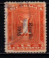 NICARAGUA - 1935 - Numeral - "COMUNICACIONES" At Right - Orange - Overprinted "Resello 1935" - USATO - Nicaragua