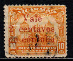 NICARAGUA - 1918 - Leon Cathedral New Value In Words - 2c On 10c Yellow - USATI - Nicaragua