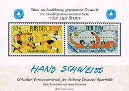 [C0230.1] Alemania 1981. HB Viñeta Pro Deporte (MNH) - R- Und V-Zettel