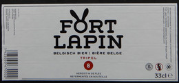 Bier Etiket, étiquette De Bière, Beer Label, Fort Lapin Tripel Brewery Fort Lapin (4e3) - Bier