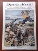 Copertina Domenica Corriere Nr. 11 Del 1915 WW1 Flotta Anglo-Francese Dardanelli - Oorlog 1914-18