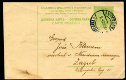 YUGOSLAVIA 1924 King Alexander 0.50 D.postcard Used Ljubljana .  Michel P59 Ia - Postwaardestukken