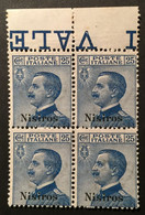 1912 - Italia Regno - Isole Dell' Egeo - Nisiros  25 Cent - Quartina - Nuovi - Ägäis (Nisiro)