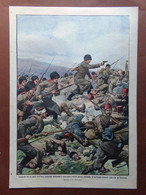 Retrocopertina Domenica Corriere Nr. 15 Del 1915 WW1 Cosacchi E Turchi Dalibaba - Oorlog 1914-18