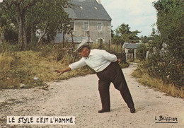 CPSM Dentelée Sport Jeu Boules Bouliste Pétanque Pétanqueur   "le Style C'est L'homme" L. BUFFIER - Pétanque