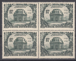 Austria 1952 Mi#973 Mint Never Hinged Piece Of 4 - Unused Stamps