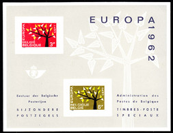 BELGIUM(1962) Stylised Tree. Scott Nos 582-3. Yvert Nos 1222-3. Europa Issue.  Deluxe Proof (LX38) Of 2 Values. - Luxevelletjes [LX]