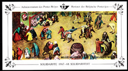 BELGIUM(1967) "Children's Games" By Breughel. Deluxe Proof (LX52) Of 6 Values. Scott B816-21, Yvert Nos 1437-42. - Deluxe Sheetlets [LX]