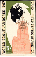 U.S.A.(1967) Scout Salute. Map Of North America. Unaccepted Artwork For World Scout Jamboree, Idaho. Scott UCX7 - Andere