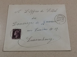 Enveloppe, Oblitéré Canach 1955 Envoyé à Office Dommages De Guerre Luxembourg - Covers & Documents