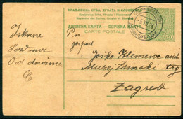 YUGOSLAVIA 1924 King Alexander 0.50 D.postcard Used Dol Pri Ljubljani .  Michel P59 IIb - Ganzsachen
