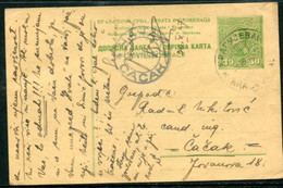 YUGOSLAVIA 1924 King Alexander 0.50 D.postcard Used Kragujevac .  Michel P59 Ib - Interi Postali