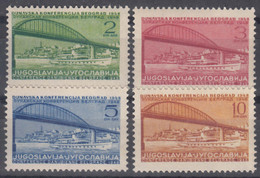 Yugoslavia Republic, Danube Conference 1948 Mi#548-551 Mint Never Hinged - Ungebraucht