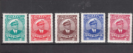 Yugoslavia Kingdom, King Alexander 1935 Mi#315-319 Mint Hinged - Unused Stamps