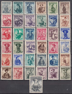 Austria 1948/1951/1952 Damen, Dames, Ladies Complete Mi#893-926 And Mi#978-980 Mint Lightly Hinged - Neufs
