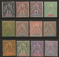 Colonies Francaises DAHOMEY 6/17*/** Type Groupe, La Série Complète Tres Fraiche TTB Cote Yvert : 655 € - Unused Stamps