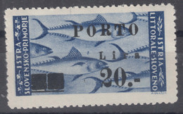 Istria Litorale Yugoslavia Occupation, Porto 1946 Sassone#18 Overprint II, Mint Very Lightly Hinged - Ocu. Yugoslava: Istria