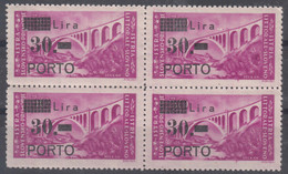 Istria Litorale Yugoslavia Occupation, Porto 1946 Sassone#13 Mint Never Hingedpiece Of 4 - Yugoslavian Occ.: Istria