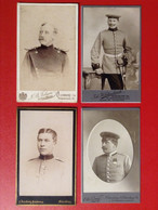 Foto CDV 4 Stück Oldenburg Osternburg Soldaten In Uniform Säbel Auszeichnung Ca. 1900 - Divise