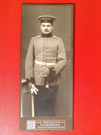 Foto CDV Oldenburg Soldat Uniform Säbel C. Brüning Photograph Ca. 1900 - Uniformes