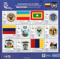 Colombia 2021, Independence - Bicentenial - Patriotic Symbols, MNH Sheetlet - Colombia