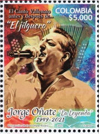 Colombia 2021, Jorge Oñate - The Legend, MNH Single Stamp - Colombia