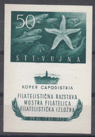 Italy Yugoslavia Trieste Zone B 1952 Seastar And Fish Sassone#3 Mi#Block 2 Mint Never Hinged - Nuevos