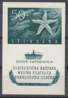 Italy Yugoslavia Trieste Zone B 1952 Seastar And Fish Sassone#3 Mi#Block 2 Mint Never Hinged - Nuevos