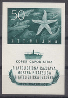 Italy Yugoslavia Trieste Zone B 1952 Seastar And Fish Sassone#3 Mi#Block 2 Mint Never Hinged - Mint/hinged