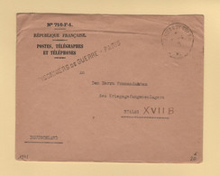 Prisonniers De Guerre - Paris - 1941 - Lettre En Franchise Destination Stalag XVIIB - Guerra Del 1939-45