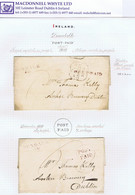 Ireland Louth 1816 Both Linear And Circular POST PAID Of Dundalk On Separate Covers To Anker Brewery - Préphilatélie