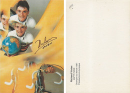 CARTE CYCLISME RICHARD VIVIEN SIGNEE TEAM LA POSTE 1988 - Cycling