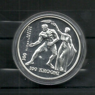 ESTLAND Estonia 1996 Silver Coin Silbermünze Olympic Games - Estonie