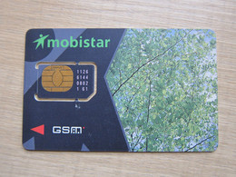 GSM SIM Card,Mobistar, Leaves, Fixed Chip, Chip Oxided - Autres & Non Classés