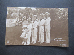 DR Foto AK Die Kinder Des Kronprinzenpaares In Matrosenuniform Photograph Franz Arndt Danzig Langfuhr - Familles Royales