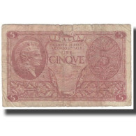 Billet, Italie, 5 Lire, KM:31a, B - Regno D'Italia – 5 Lire