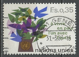 NU Genève - Vereinte Nationen 1978 Y&T N°72 - Michel N°72 (o) - 35c Arbre De Colombes - Gebraucht