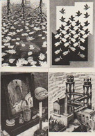 Lot 6 Cpm 10x15 . Photos M.C. ESCHER : 4 X N/B + 2 Couleurs  (liste Ci-dessous) - Photographie