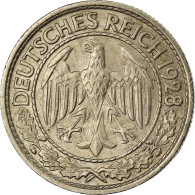 Monnaie, Allemagne, République De Weimar, 50 Reichspfennig, 1928, Berlin, TB+ - 50 Rentenpfennig & 50 Reichspfennig